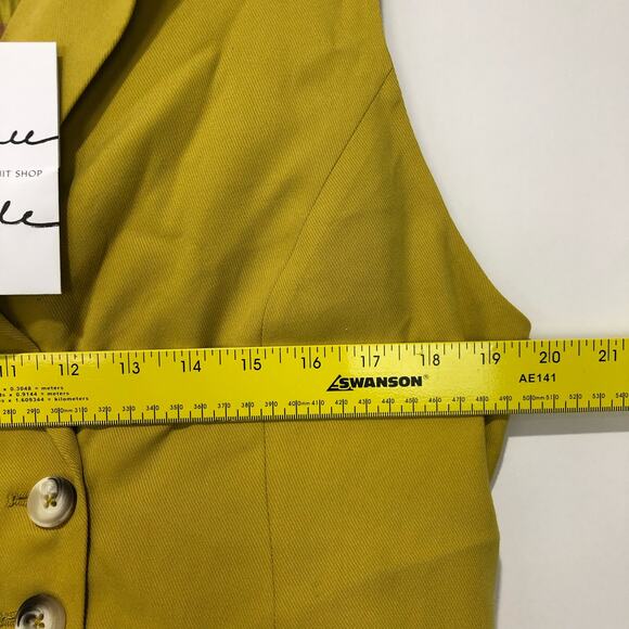 Free People Womens Gabbie Vest Suit Set Yellow Size 14 $308 - Picture 12 of 15